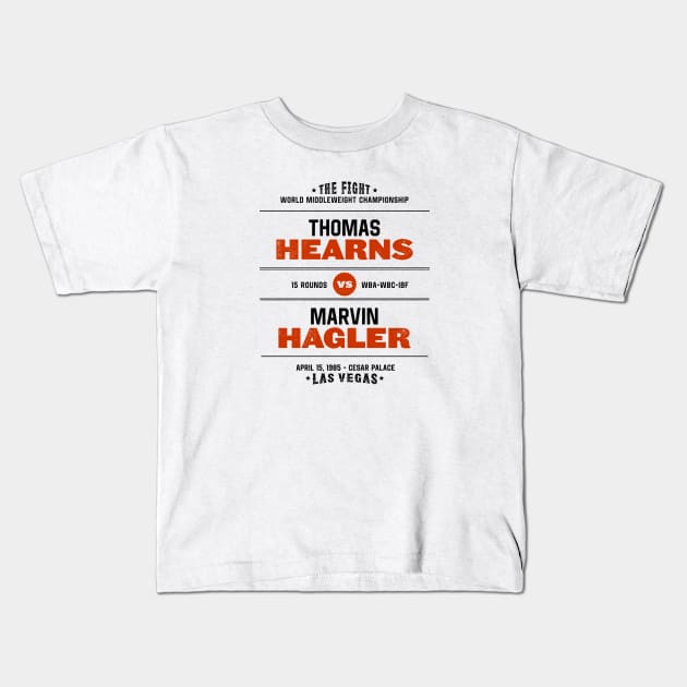 Hearns vs. Hagler Kids T-Shirt by attadesign